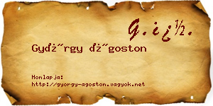 György Ágoston névjegykártya